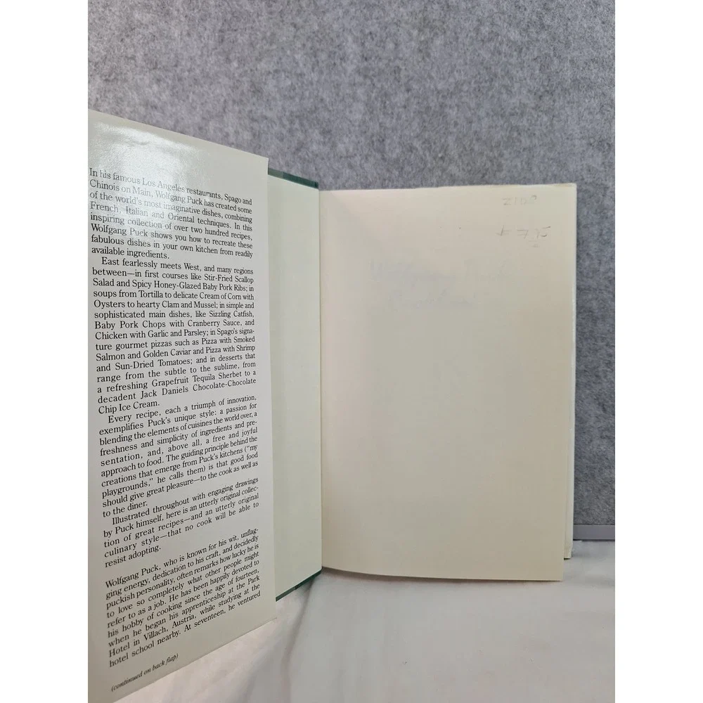The Wolfgang Puck Cookbook 1986 First Edition Hardcover Spago Chinois Recipes
